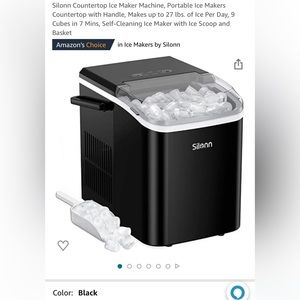 Silonn Ice Maker - never used. Still in box